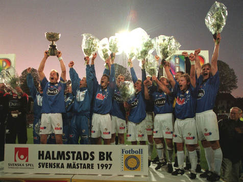 Fotboll Halmstad BK, jubel, svenska mästare 1997