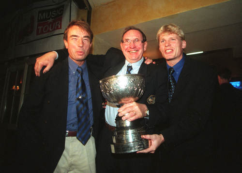 Tom Prahl, ordförande Stig Nilsson och Mats Lilienberg