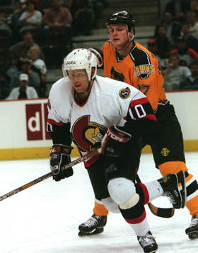 Andreas Dackell, Ottawa Senators, och Mattias Timander,