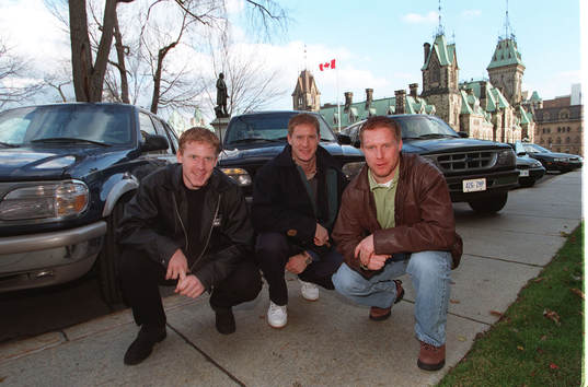 Daniel Alfredsson, Magnus Arvedson och Andreas Dackell