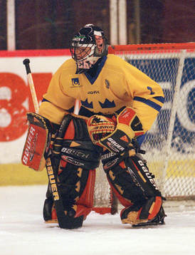 Ishockey -- Johan Holmqvist, Sverige Team 20