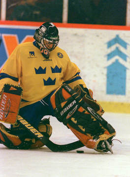 Ishockey -- Johan Holmqvist, Sverige Team 20