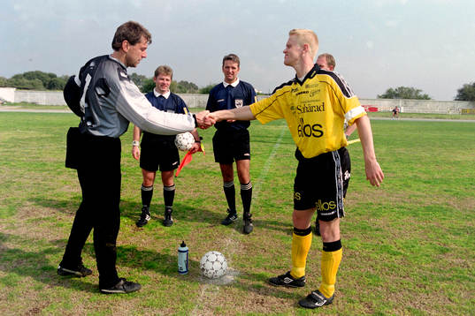 Sven Andersson, målvakt, Helsingborg och Stefan Mogren,