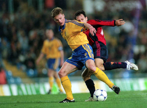 Stefan Schwarz, Sverige och Raul Gonzalez, Spanien
