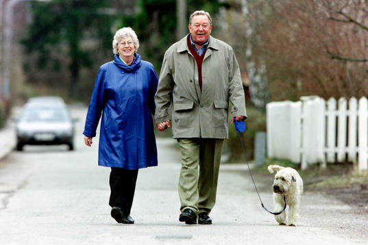 Lennart Johansson med sin fru Lola