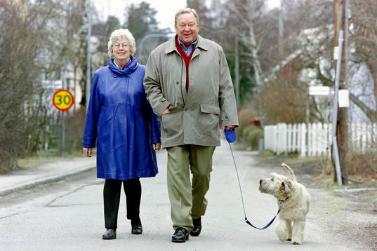 Lennart Johansson med sin fru Lola