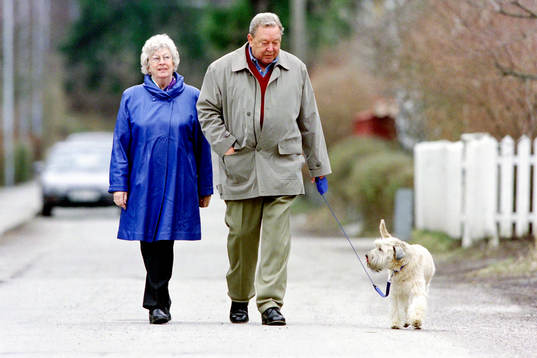 Lennart Johansson med sin fru Lola