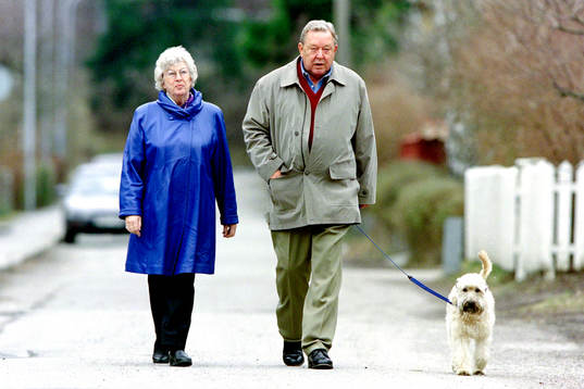 Lennart Johansson med sin fru Lola