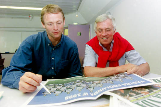 Torbjörn Nilsson, tränare och Bertil Kristiansson,