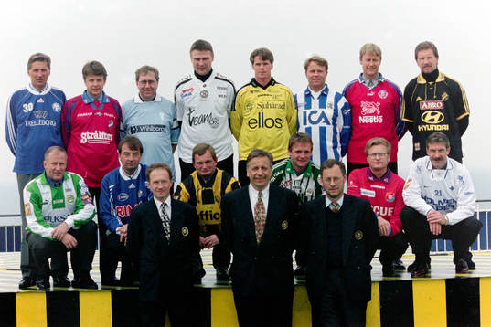 Landslagstränarna Lars-Olof Mattsson, Tommy Söderberg och