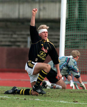 Johan Mjällby, AIK, jublar