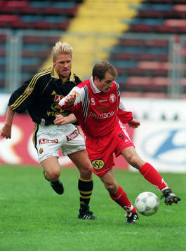 Johan Mjällby, AIK och Magnus Arvidsson, Trelleborg