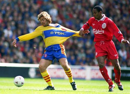 Liverpool v Crystal Palace F.A. Premier League 13/4/98. Pic