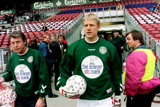 Peter Schmeichel, målvakt i Danmark