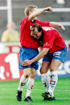 Karl Corneliusson och Henrik Bertilsson, Örgryte jublar