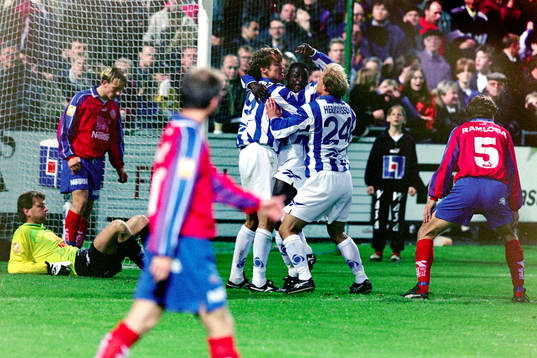 Magnus Erlingmark, Emmanuel Tetteh och Andreas Hermansson,