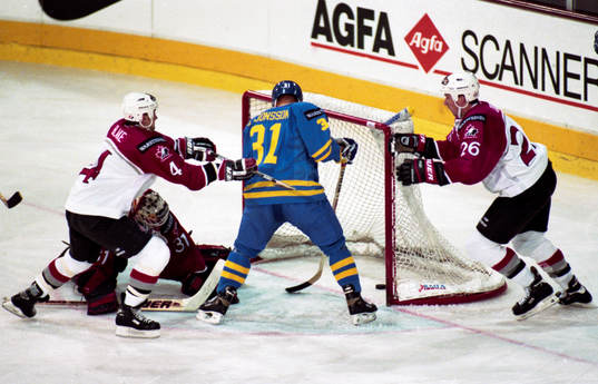 Jörgen Jönsson, Sverige och Rob Blake och Cory Cross,