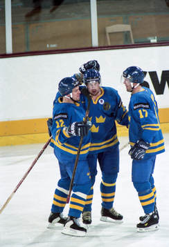 Niclas Hävelid, Peter Forsberg, Hans Jonsson, Sverige,