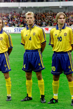 Johan Mjällby och Andreas Andersson, Sverige