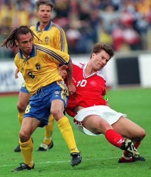 Henke Larsson (Henrik Larsson) och Michael Laudrup