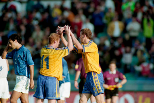 Jörgen Pettersson och Kennet Andersson jublar