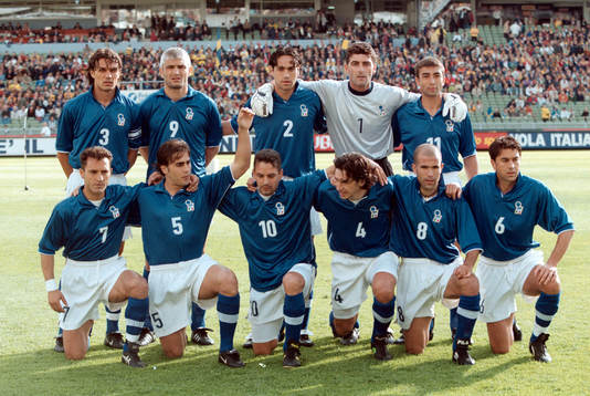 Lagbild. Paolo Maldini, Fabrizio Ravanelli, Alessandro