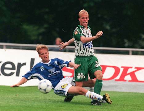 Fredrik Sandell (Trelleborgs FF) och Johan Anegrund