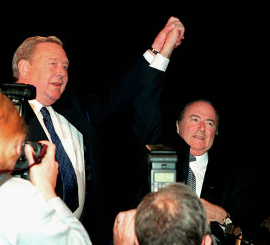 Lennart Johansson, Uefa-president, och Sepp Blatter (Joseph