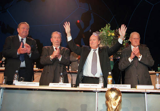 Lennart Johansson, Julio H Grondona, Joseph Blatter (Sepp