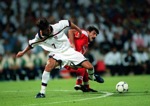 Fotboll, Roy Wegerle, USA och Nader Mohammadkhani, Iran