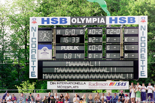 Resultattavlan på Olympia