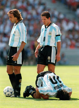 Gabriel Batistuta, Diego Simeone och Ariel Ortega, Argentina