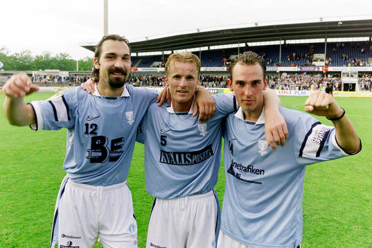 Malmös målskyttar Dejan Pavlovic, Sverrir Sverrisson och