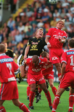 Johan Mjällby, AIK och Martin Åslund, Norrköping