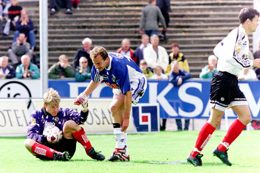 Håkan Svensson, målvakt och Peter Vougt, Halmstad
