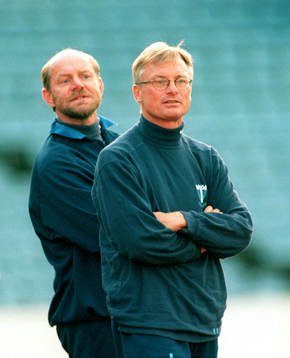 Roland Andersson och Thomas Sjöberg, tränare Malmö FF