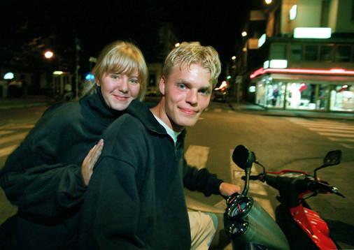 Johan Arneng med flickvän (sambo) Helen i Empoli