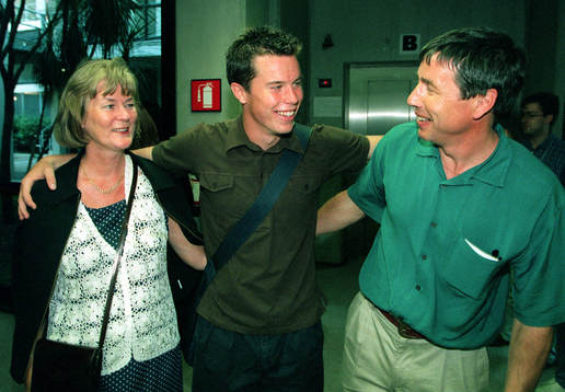 Daniel Andersson med föräldrarna Solbritt och Roy