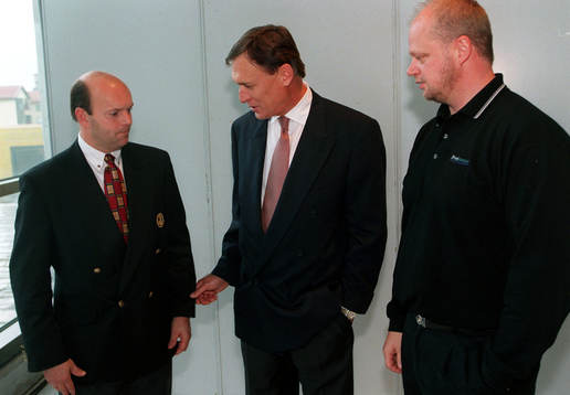 Peter Wallin, manager för Sverige, Dan Hobér och Roger