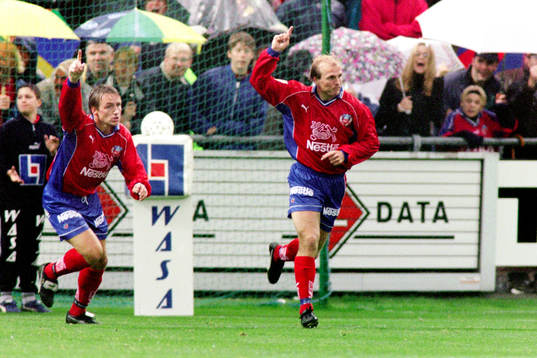 Stig Johansen och Peter Wibrån, Helsingborg jublar