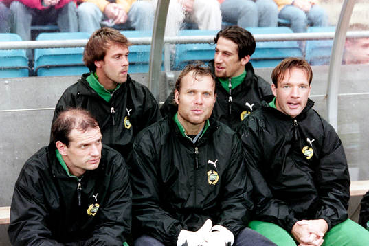 Peter Berggren, Lars Eriksson, målvakt och Kim Bergstrand,