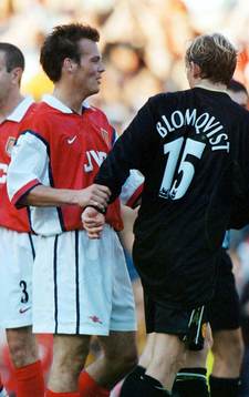 Fredrik Ljungberg och Jesper Blomqvist, Manchester U