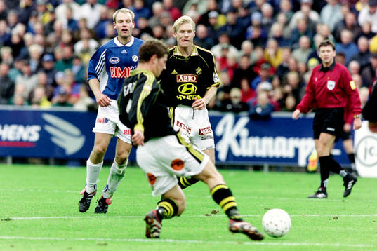 Torbjörn Arvidsson, Halmstad och Johan Mjällby, AIK