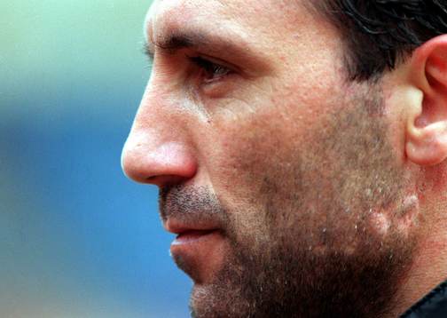 Fotboll, HRISTO STOICHKOV, BULGARIEN) TRäNAR PÅ WEMBLEY