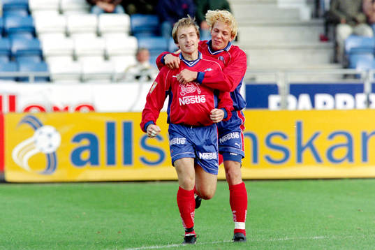 Erik Edman och Stig Johansen, Helsingborg jublar