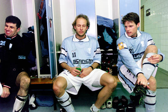 Milan Simeunovic, målvakt, Niclas Kindvall och Brune