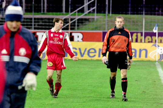 Mattias Kronvall och Daniel Andersson, målvakt, Trelleborg