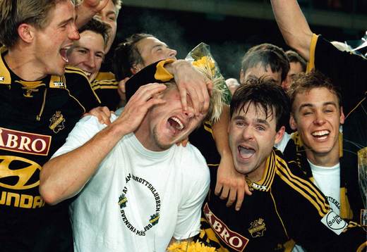 Johan Mjällby och Anders Limpar