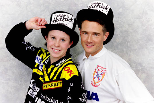 Segrarna Hanna Ljungberg, Umeå IK och Mario Jadonic,