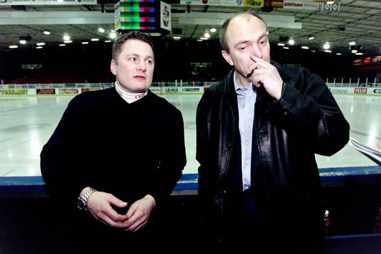 Stephan Lundh, tränare i Malmö och Sune Bergman, tränare
